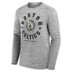 Boston Celtics NBA Hoops for Troops Long Sleeve T-Shirt - Heather Gray cheap