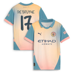 Kevin De Bruyne Manchester City Youth 2024/25 Fourth Replica Player Jersey - Blue sale