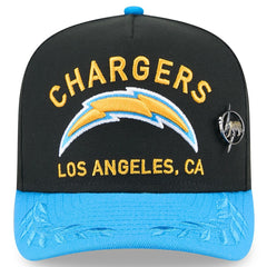 Los Angeles Chargers New Era 2025 NFL Draft On Stage A-Frame 59FIFTY Fitted Hat - Black/Powder Blue sale