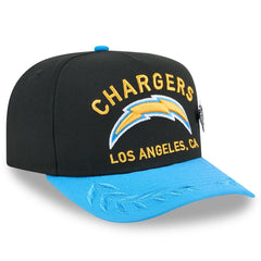 Los Angeles Chargers New Era 2025 NFL Draft On Stage A-Frame 59FIFTY Fitted Hat - Black/Powder Blue sale