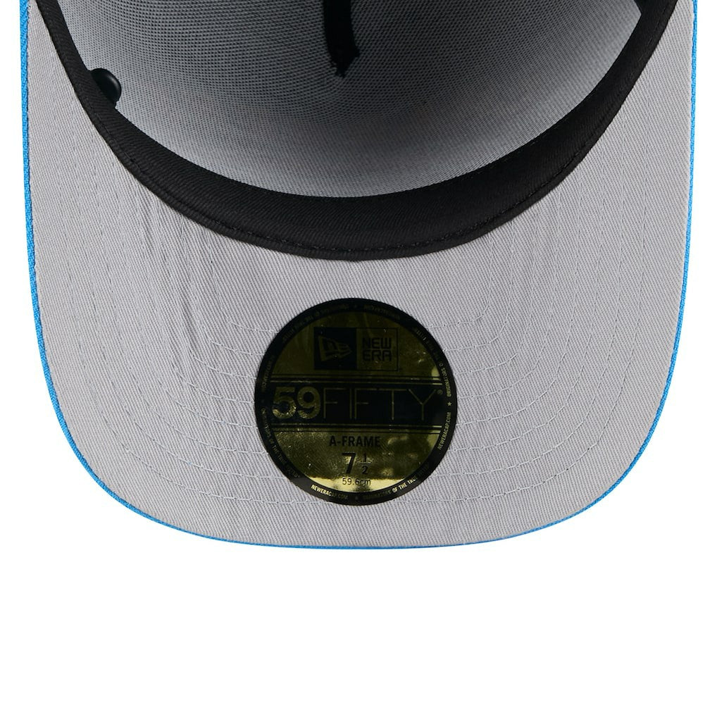 Los Angeles Chargers New Era 2025 NFL Draft On Stage A-Frame 59FIFTY Fitted Hat - Black/Powder Blue sale