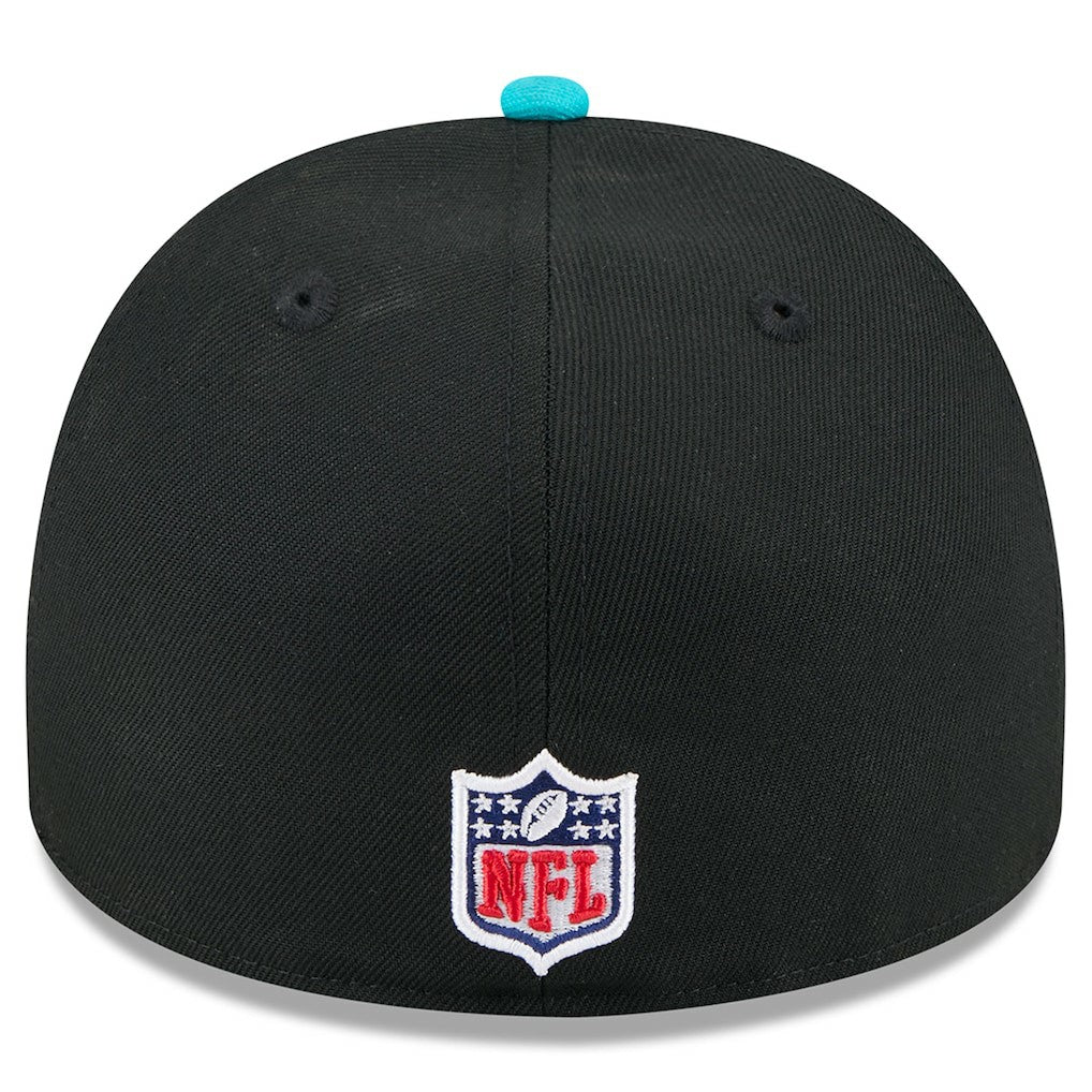 Miami Dolphins New Era 2025 NFL Draft On Stage A-Frame 59FIFTY Fitted Hat - Black/Aqua on sale