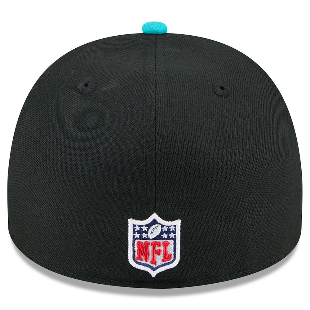 Miami Dolphins New Era 2025 NFL Draft On Stage A-Frame 59FIFTY Fitted Hat - Black/Aqua on sale