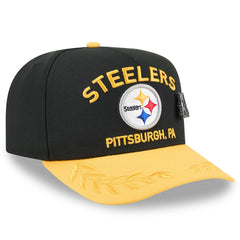 Pittsburgh Steelers New Era 2025 NFL Draft On Stage A-Frame 59FIFTY Fitted Hat - Black/Gold discount