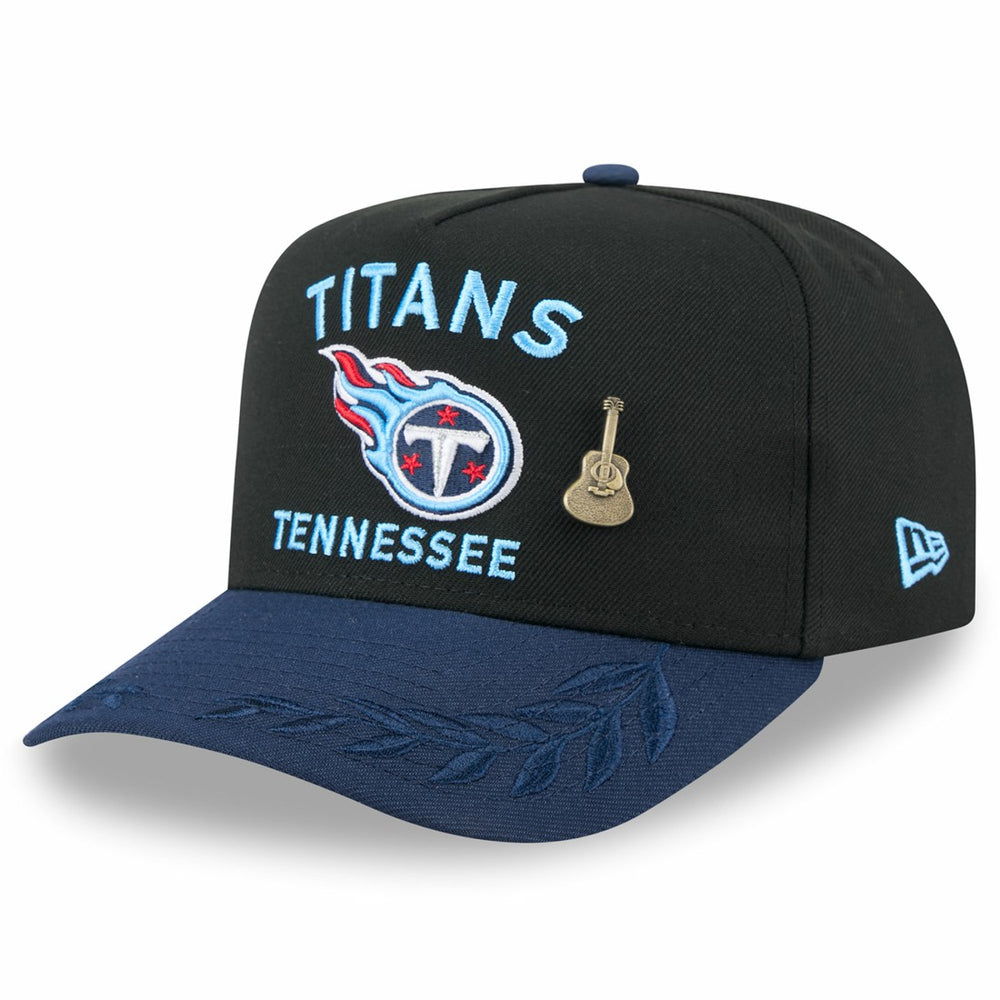 Tennessee Titans New Era 2025 NFL Draft On Stage A-Frame 59FIFTY Fitted Hat - Black/Navy sale