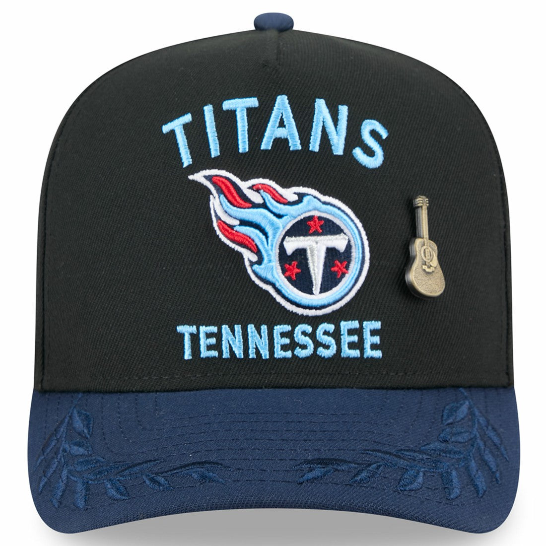 Tennessee Titans New Era 2025 NFL Draft On Stage A-Frame 59FIFTY Fitted Hat - Black/Navy sale