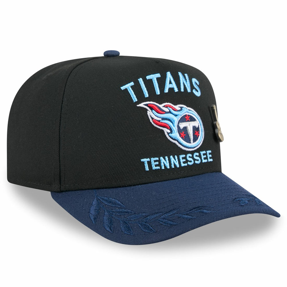 Tennessee Titans New Era 2025 NFL Draft On Stage A-Frame 59FIFTY Fitted Hat - Black/Navy sale