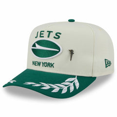 New York Jets New Era 2025 NFL Draft A-Frame 59FIFTY Fitted Hat - Cream/Green sale