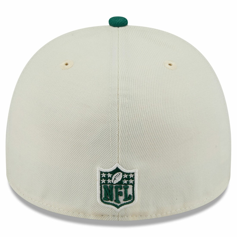 New York Jets New Era 2025 NFL Draft A-Frame 59FIFTY Fitted Hat - Cream/Green sale