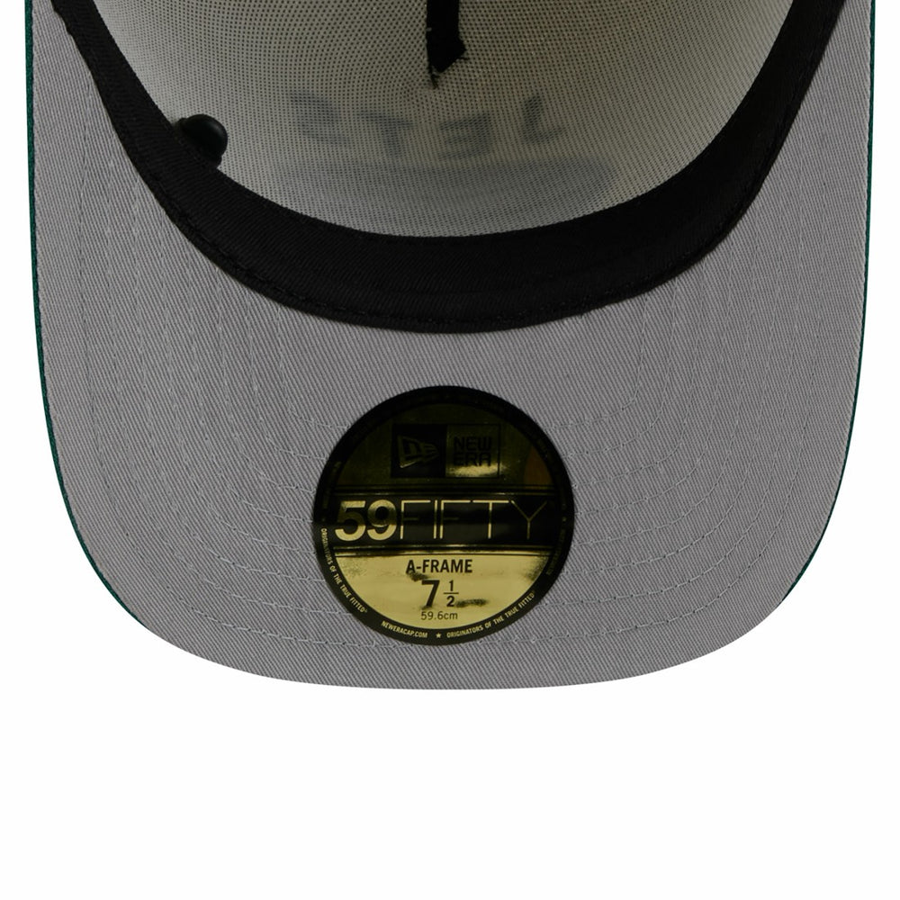 New York Jets New Era 2025 NFL Draft A-Frame 59FIFTY Fitted Hat - Cream/Green sale