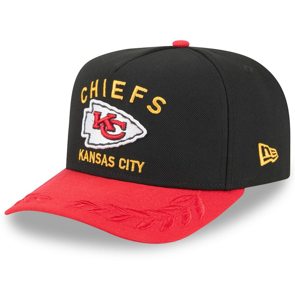 Kansas City Chiefs New Era 2025 NFL Draft A-Frame 9FIFTY Snapback Hat - Black/Red outlet