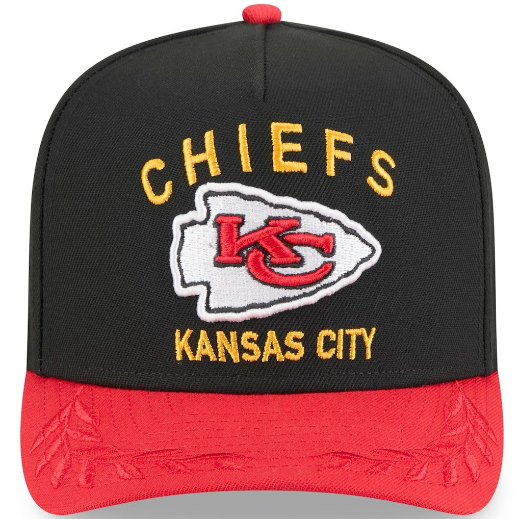 Kansas City Chiefs New Era 2025 NFL Draft A-Frame 9FIFTY Snapback Hat - Black/Red outlet