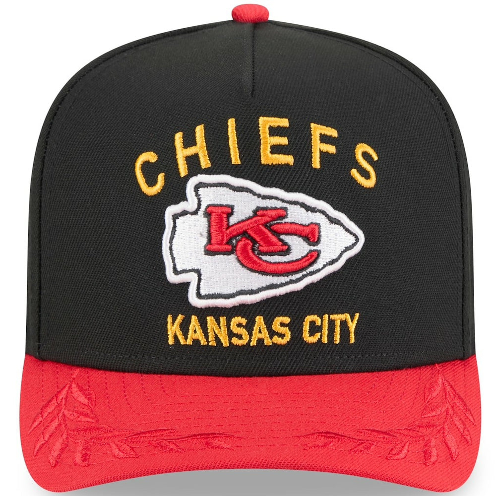 Kansas City Chiefs New Era 2025 NFL Draft A-Frame 9FIFTY Snapback Hat - Black/Red outlet