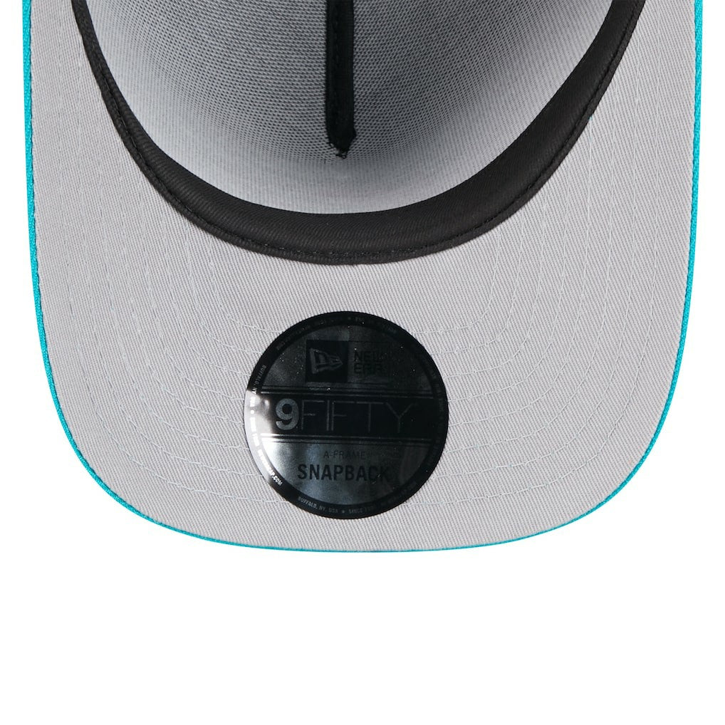 Miami Dolphins New Era 2025 NFL Draft A-Frame 9FIFTY Snapback Hat - Black/Aqua outlet