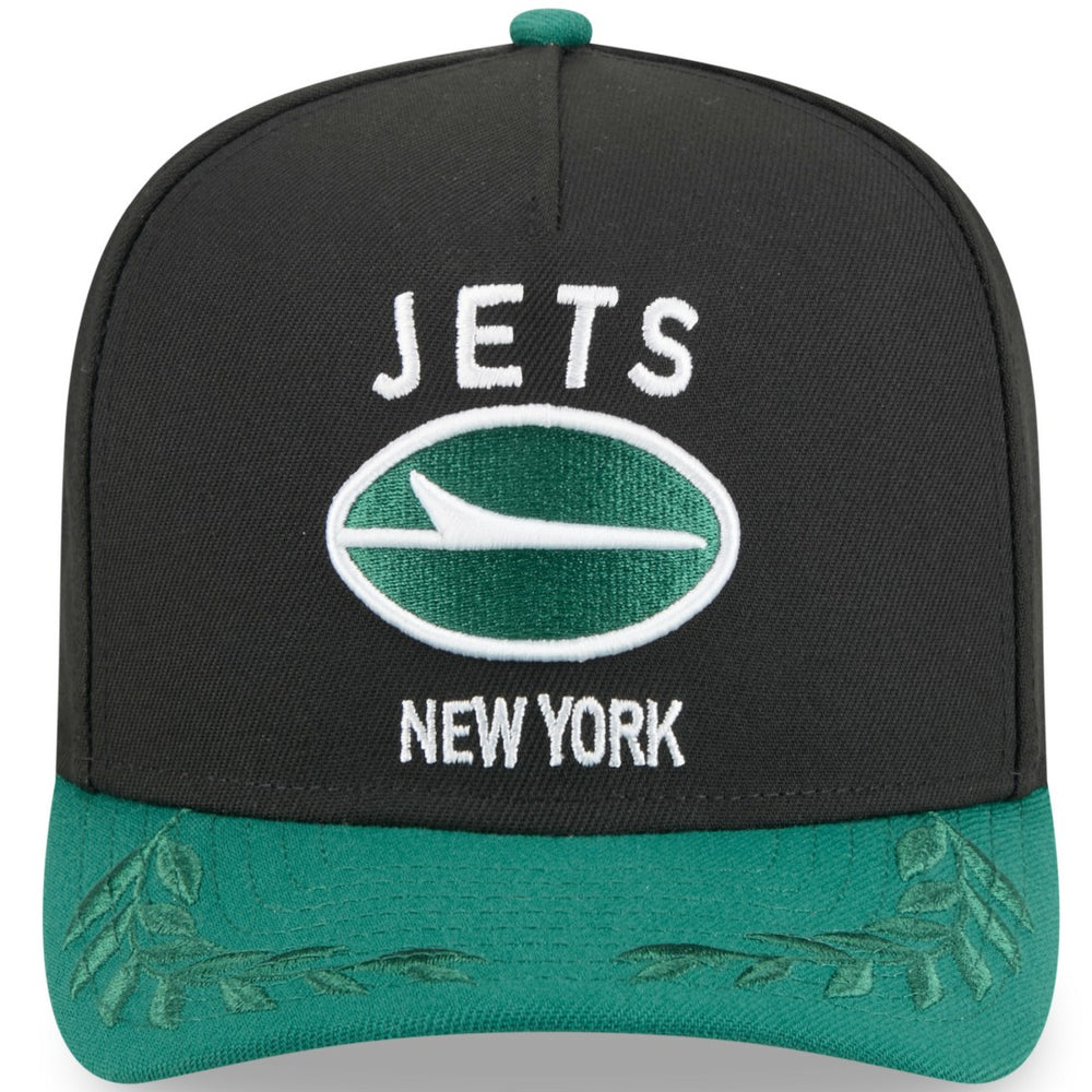 New York Jets New Era 2025 NFL Draft A-Frame 9FIFTY Snapback Hat - Black/Green for sale