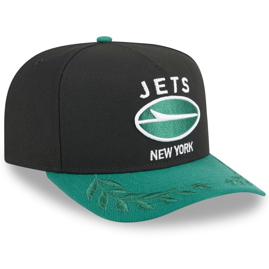 New York Jets New Era 2025 NFL Draft A-Frame 9FIFTY Snapback Hat - Black/Green for sale