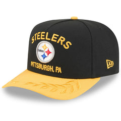 Pittsburgh Steelers New Era 2025 NFL Draft A-Frame 9FIFTY Snapback Hat - Black/Gold for sale