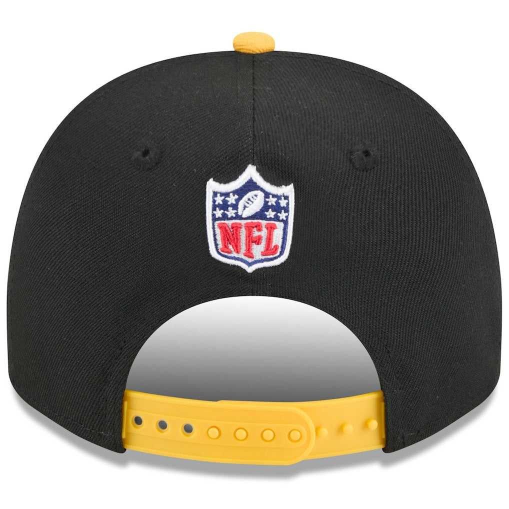 Pittsburgh Steelers New Era 2025 NFL Draft A-Frame 9FIFTY Snapback Hat - Black/Gold for sale