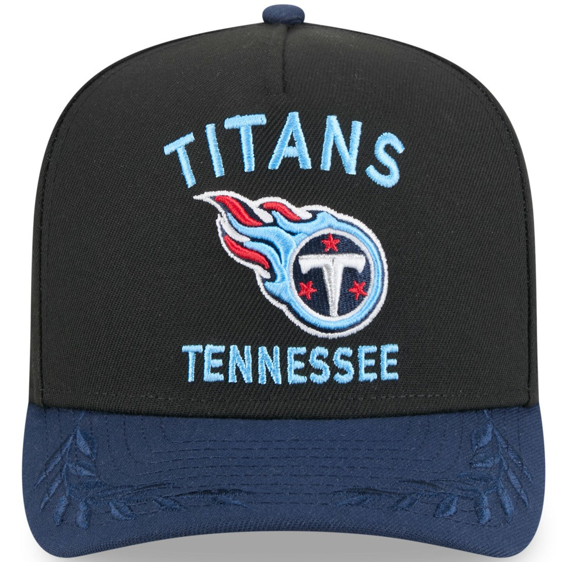 Tennessee Titans New Era 2025 NFL Draft A-Frame 9FIFTY Snapback Hat - Black/Navy for sale