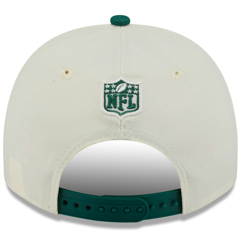 New York Jets New Era 2025 NFL Draft A-Frame 9FIFTY Snapback Hat - Cream/Green for sale