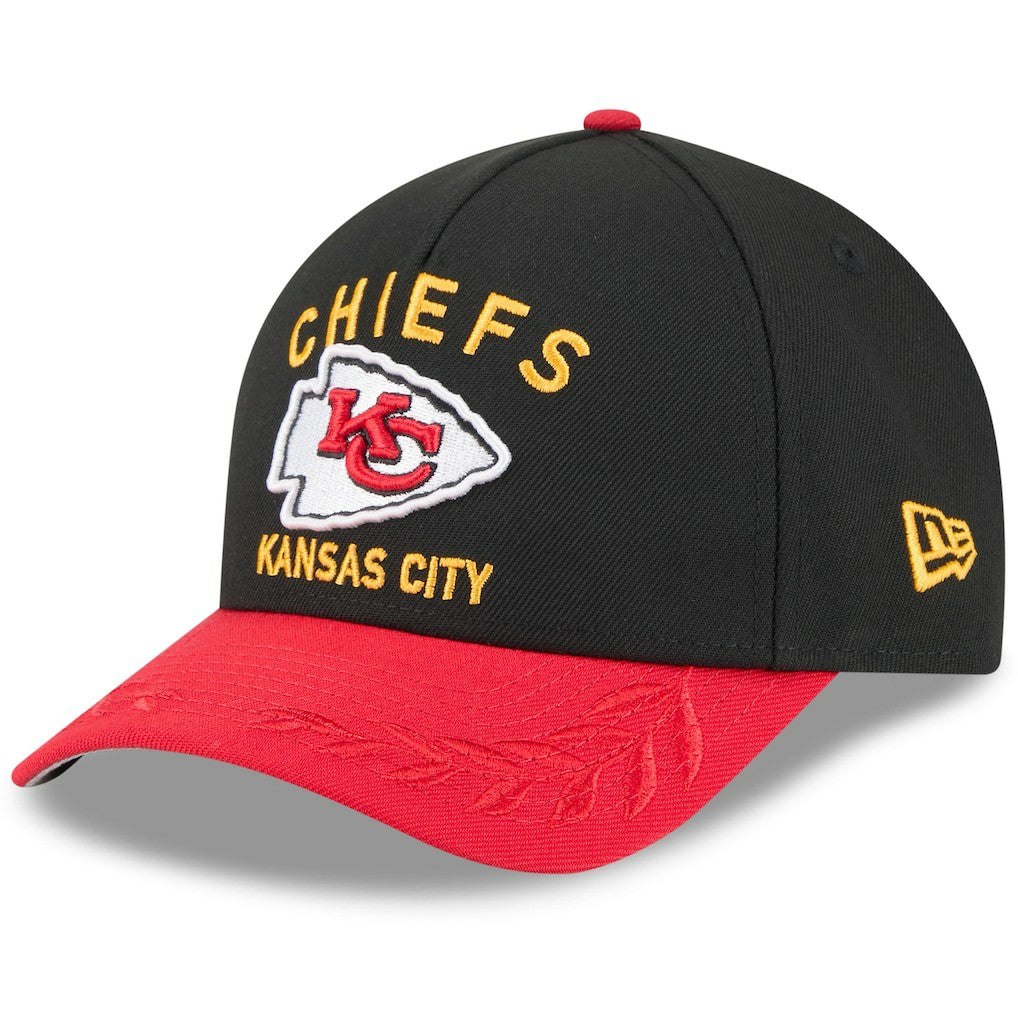 Kansas City Chiefs New Era 2025 NFL Draft 9FORTY A-Frame M-Crown Adjustable Hat - Black/Red online