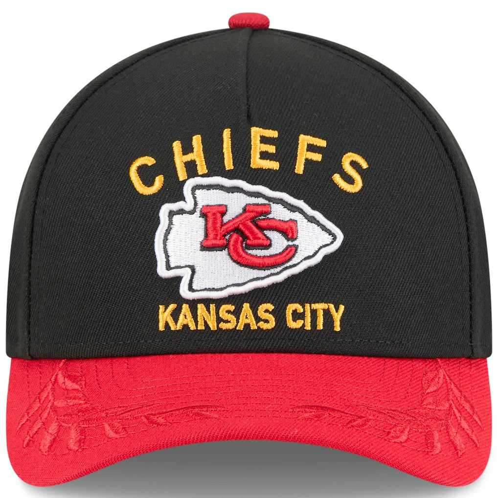 Kansas City Chiefs New Era 2025 NFL Draft 9FORTY A-Frame M-Crown Adjustable Hat - Black/Red online
