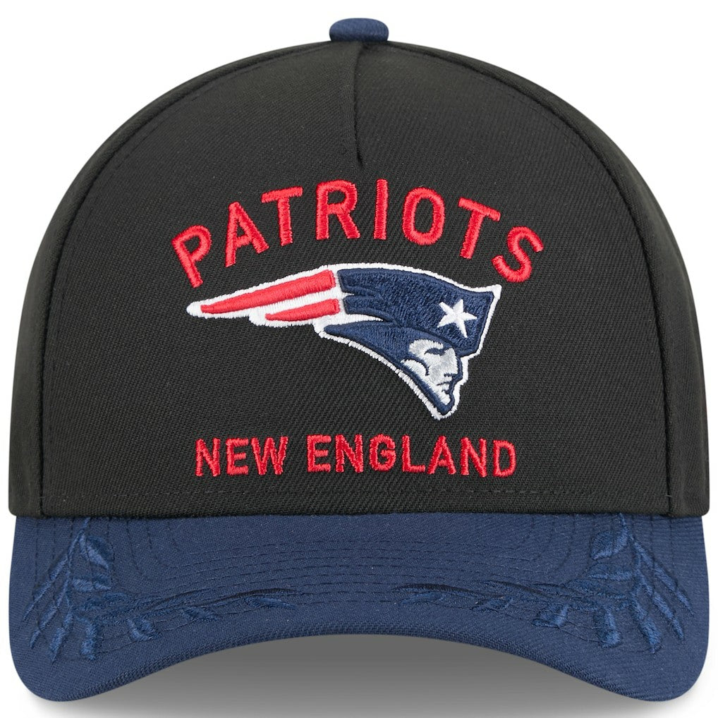 New England Patriots New Era 2025 NFL Draft 9FORTY A-Frame M-Crown Adjustable Hat - Black/Navy discount