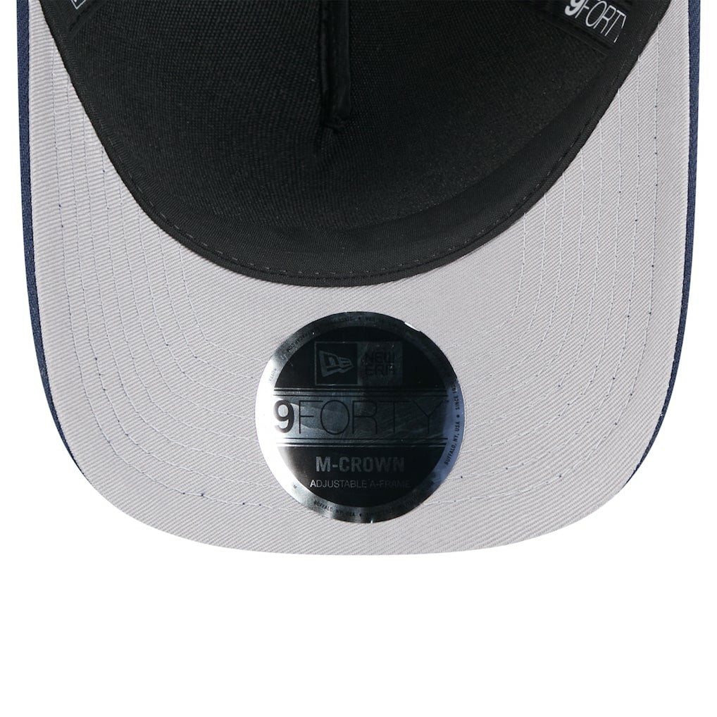 New England Patriots New Era 2025 NFL Draft 9FORTY A-Frame M-Crown Adjustable Hat - Black/Navy discount