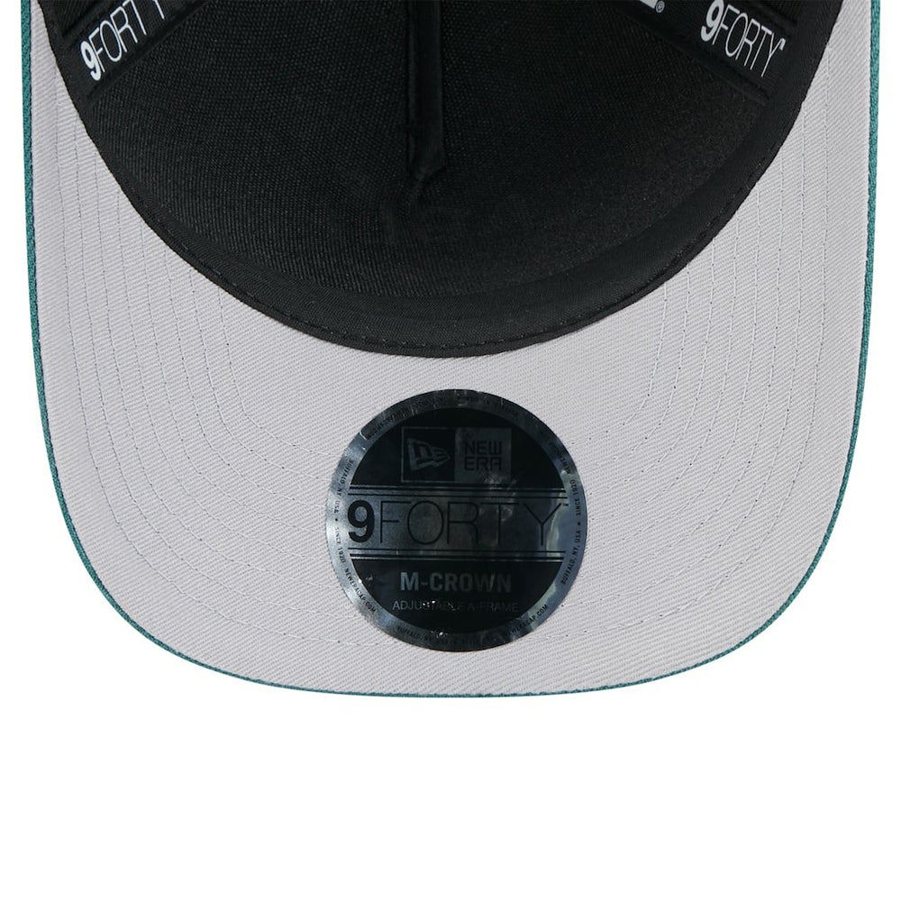 Philadelphia Eagles New Era 2025 NFL Draft 9FORTY A-Frame M-Crown Adjustable Hat - Black/Midnight Green for sale