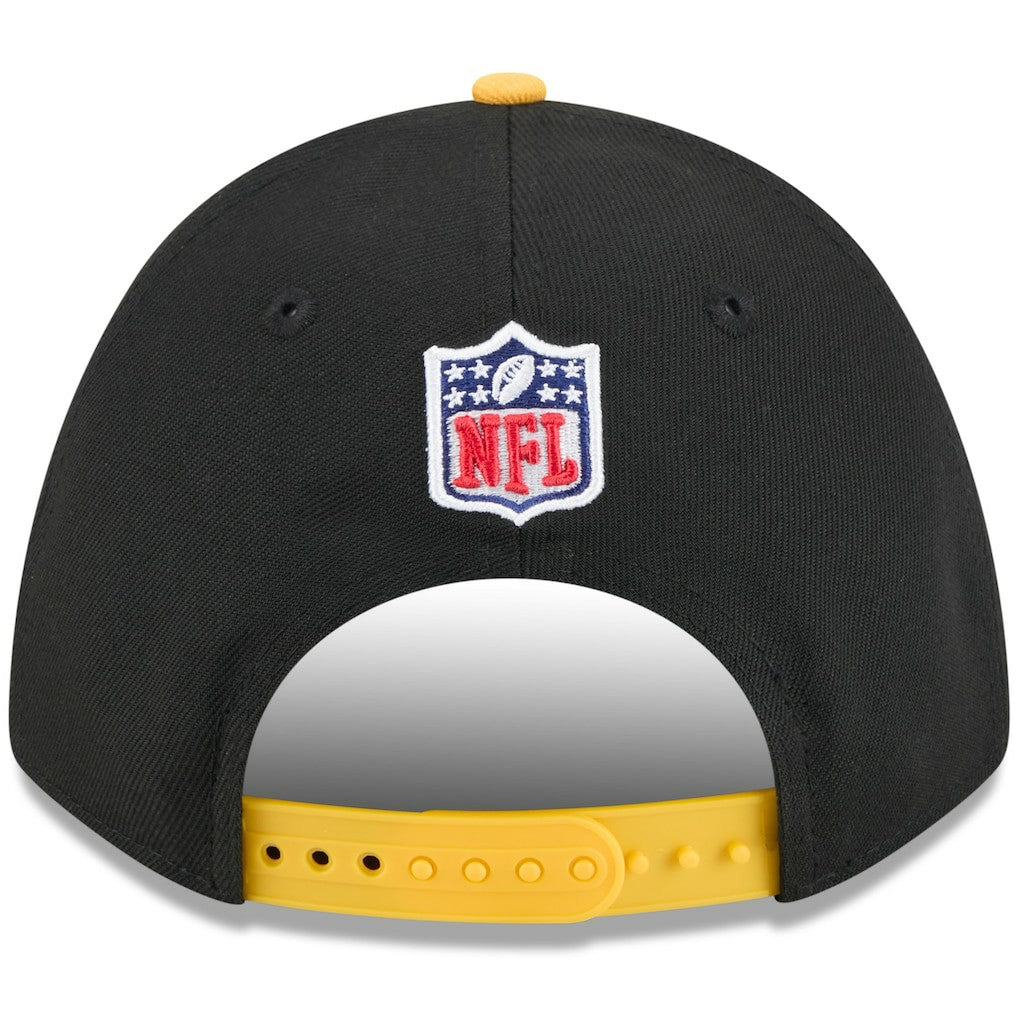 Pittsburgh Steelers New Era 2025 NFL Draft 9FORTY A-Frame M-Crown Adjustable Hat - Black/Gold for sale