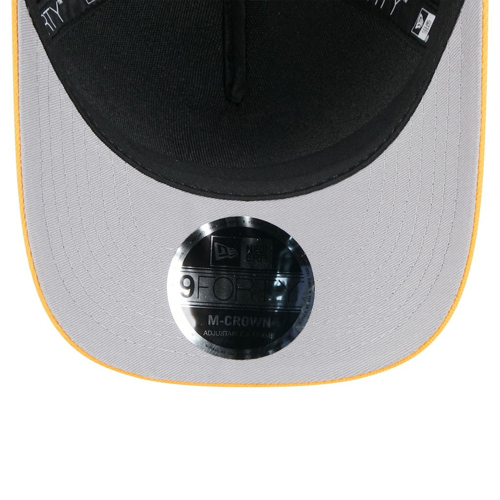 Pittsburgh Steelers New Era 2025 NFL Draft 9FORTY A-Frame M-Crown Adjustable Hat - Black/Gold for sale
