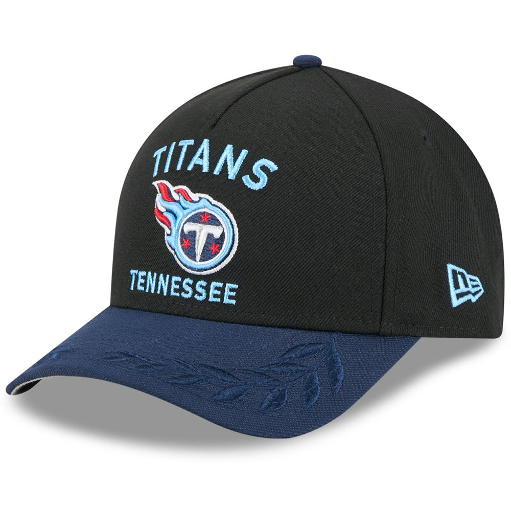 Tennessee Titans New Era 2025 NFL Draft 9FORTY A-Frame M-Crown Adjustable Hat - Black/Navy sale