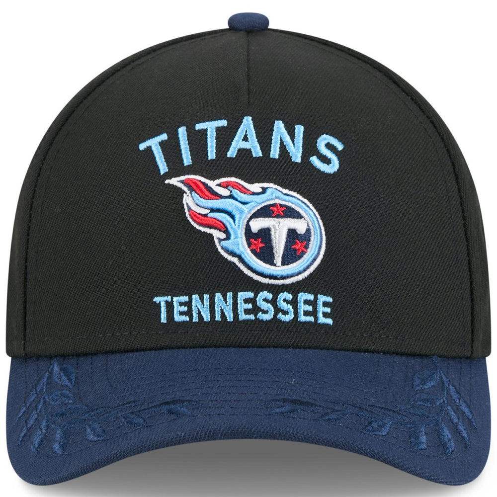 Tennessee Titans New Era 2025 NFL Draft 9FORTY A-Frame M-Crown Adjustable Hat - Black/Navy sale