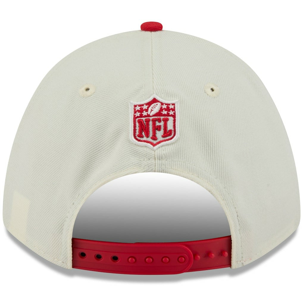 Kansas City Chiefs New Era 2025 NFL Draft 9FORTY A-Frame M-Crown Adjustable Hat - Cream/Red on sale