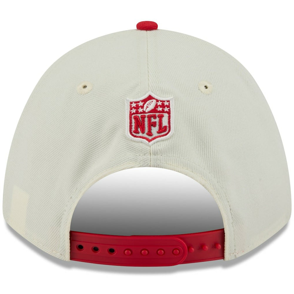 Kansas City Chiefs New Era 2025 NFL Draft 9FORTY A-Frame M-Crown Adjustable Hat - Cream/Red on sale