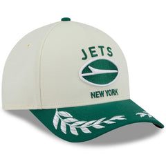 New York Jets New Era 2025 NFL Draft 9FORTY A-Frame M-Crown Adjustable Hat - Cream/Green for sale
