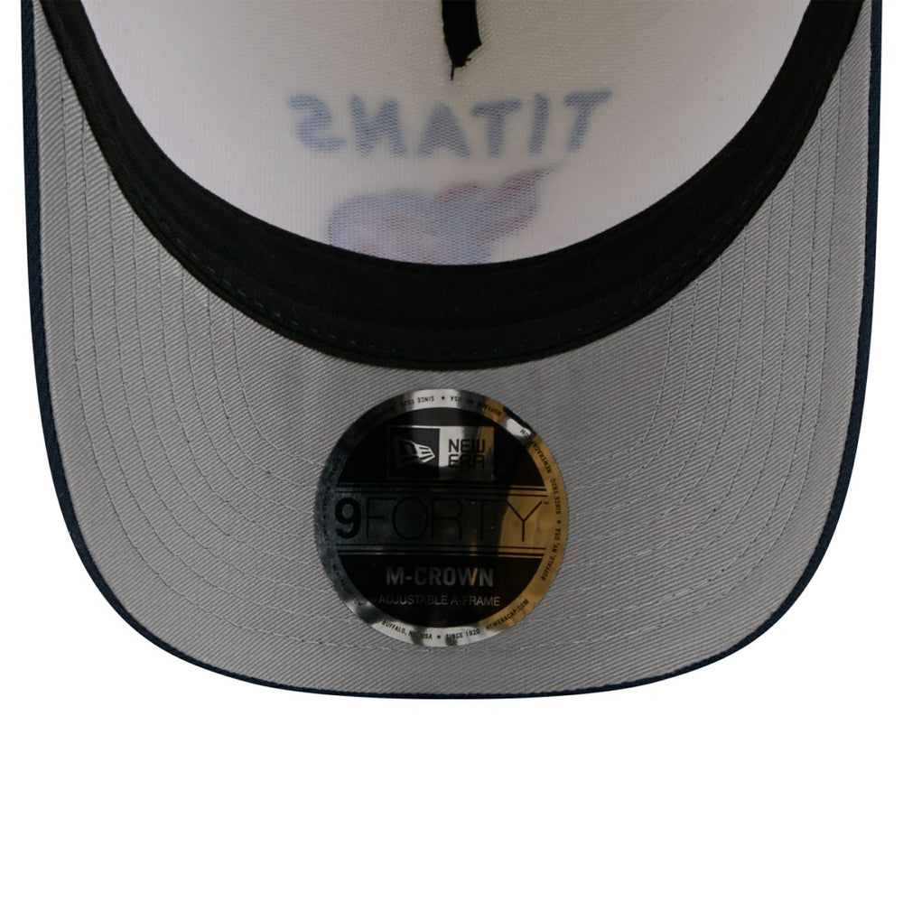 Tennessee Titans New Era 2025 NFL Draft 9FORTY A-Frame M-Crown Adjustable Hat - Cream/Navy for sale