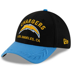 Los Angeles Chargers New Era 2025 NFL Draft 39THIRTY Flex Hat - Black/Powder Blue sale