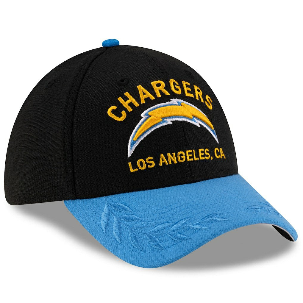Los Angeles Chargers New Era 2025 NFL Draft 39THIRTY Flex Hat - Black/Powder Blue sale
