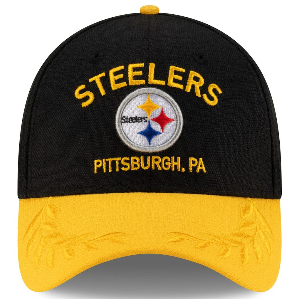 Pittsburgh Steelers New Era 2025 NFL Draft 39THIRTY Flex Hat - Black/Gold discount