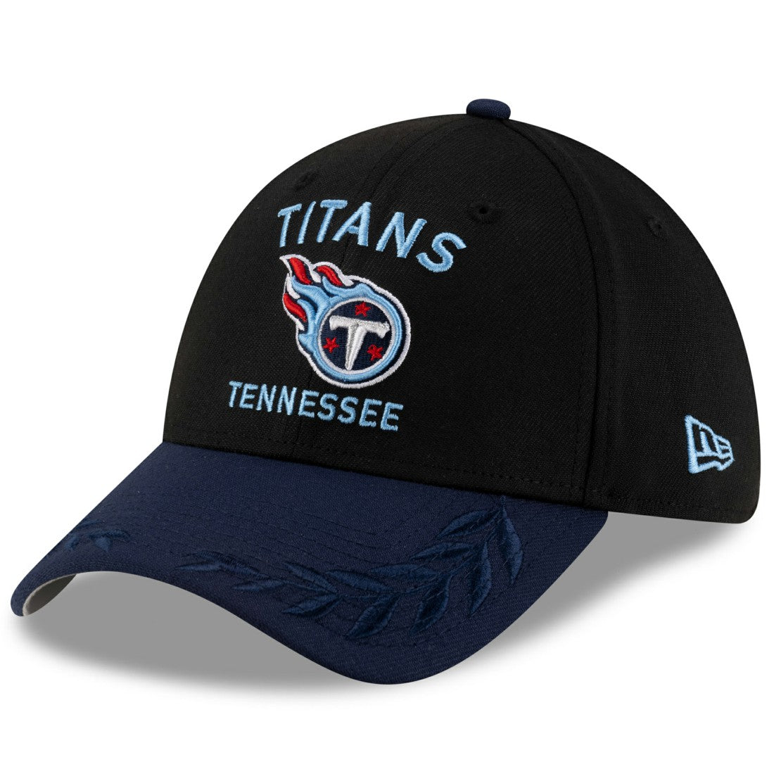 Tennessee Titans New Era 2025 NFL Draft 39THIRTY Flex Hat - Black/Navy sale