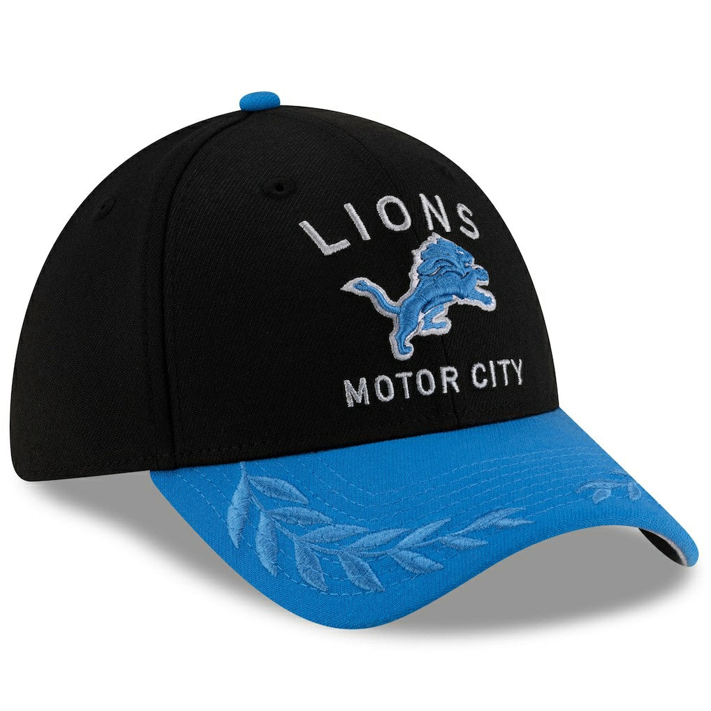 Detroit Lions New Era 2025 NFL Draft 39THIRTY Flex Hat - Black/Blue online