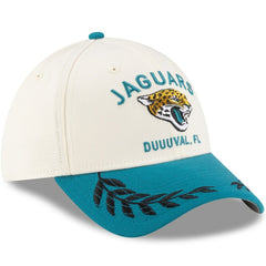 Jacksonville Jaguars New Era 2025 NFL Draft 39THIRTY Flex Hat - Cream/Teal on sale