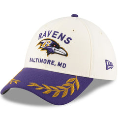 Baltimore Ravens New Era 2025 NFL Draft 39THIRTY Flex Hat - Cream/Purple discount