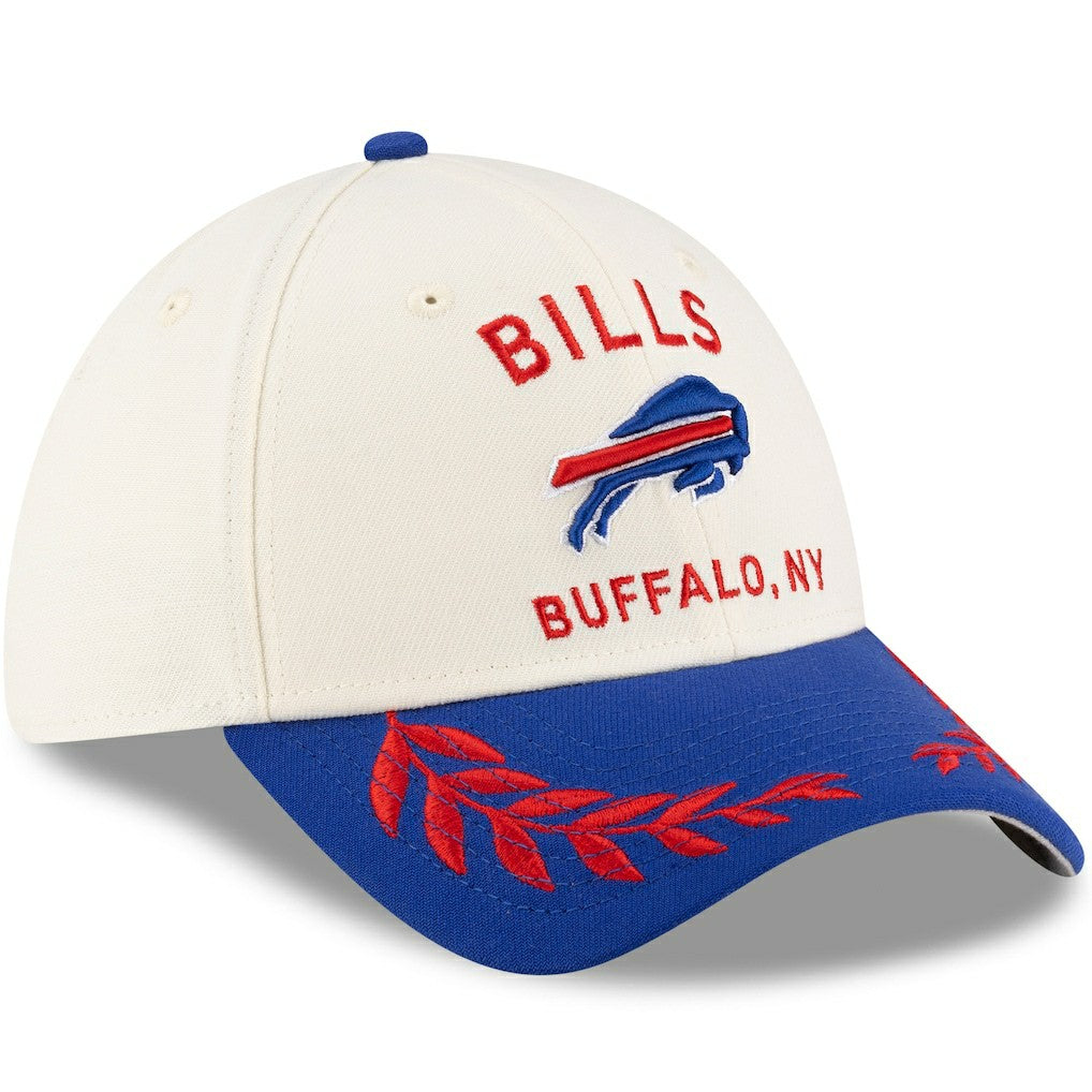 Buffalo Bills New Era 2025 NFL Draft 39THIRTY Flex Hat - Cream/Royal sale