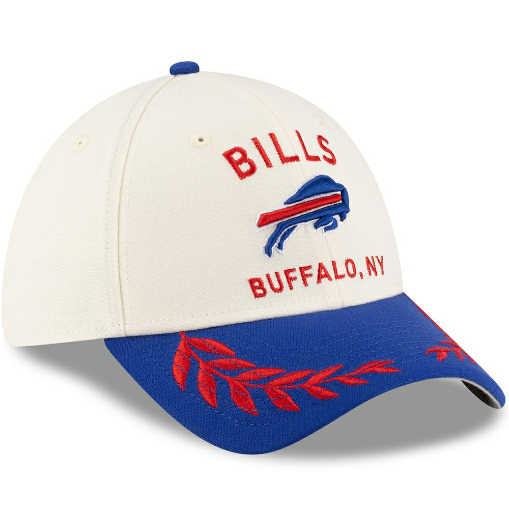 Buffalo Bills New Era 2025 NFL Draft 39THIRTY Flex Hat - Cream/Royal sale
