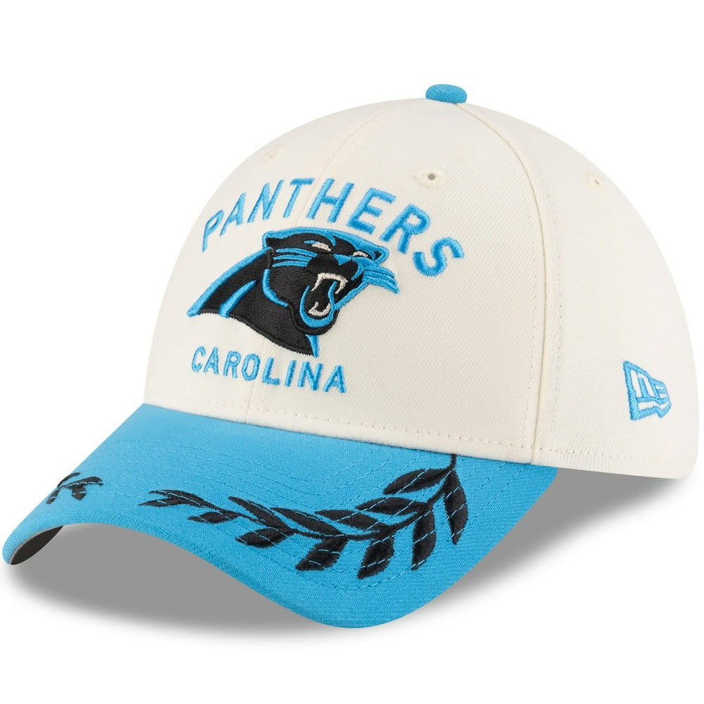 Carolina Panthers New Era 2025 NFL Draft 39THIRTY Flex Hat - Cream/Blue discount