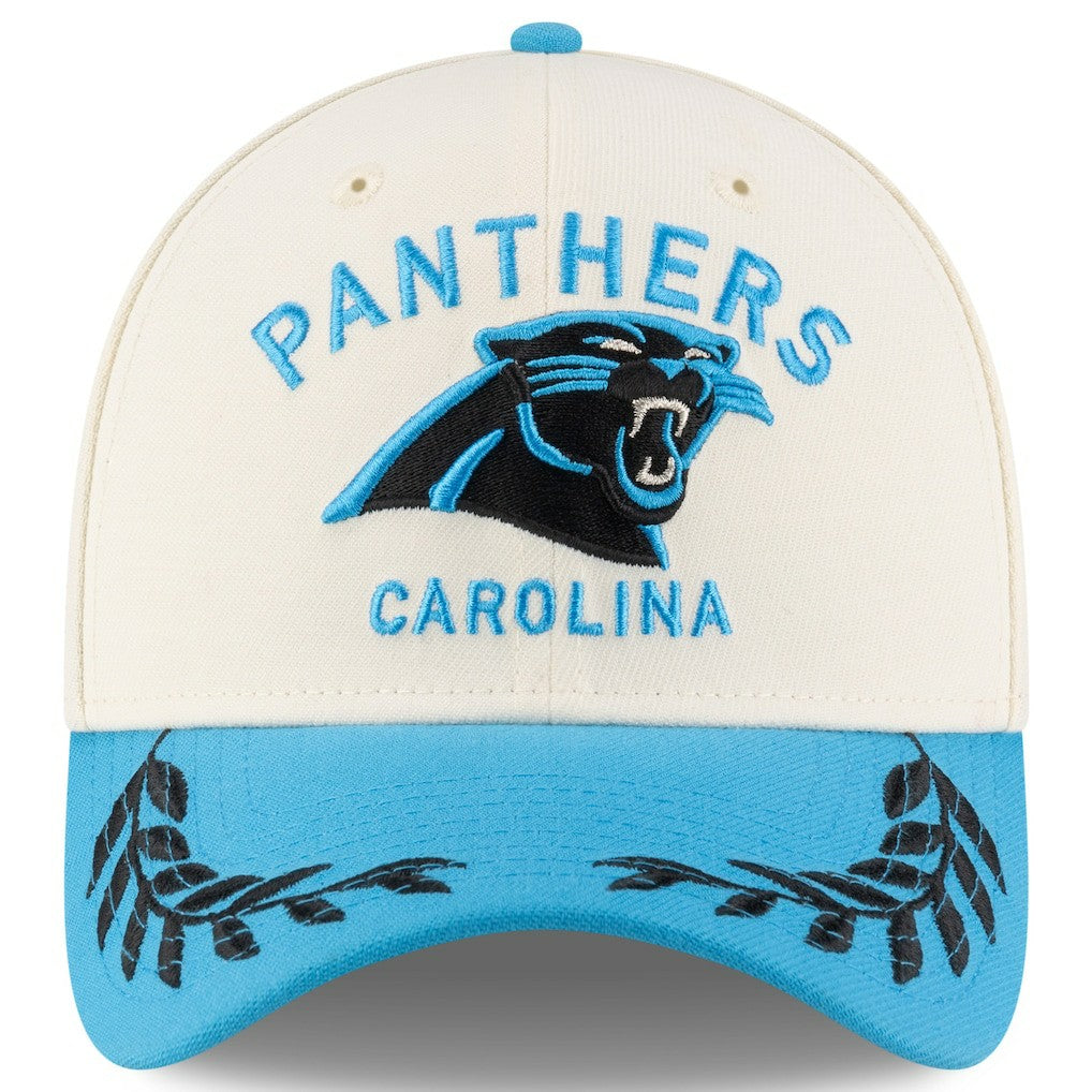 Carolina Panthers New Era 2025 NFL Draft 39THIRTY Flex Hat - Cream/Blue discount