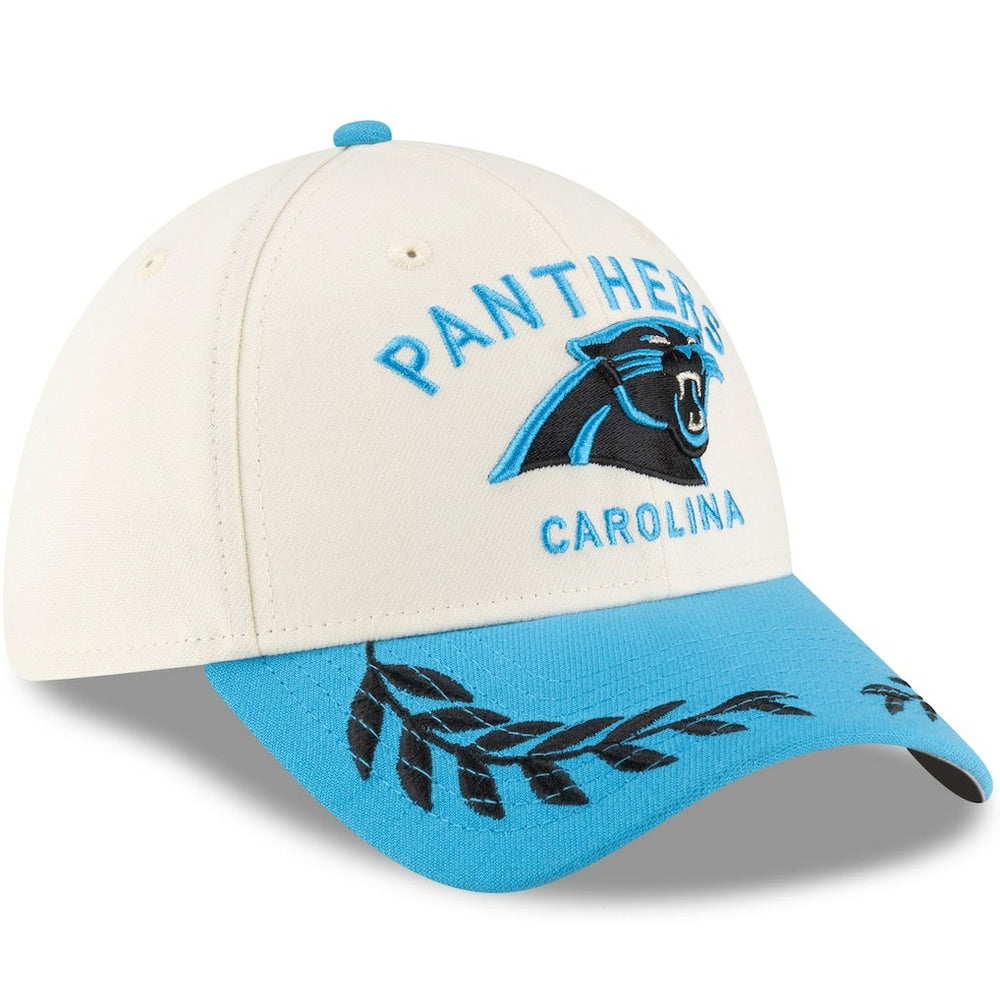 Carolina Panthers New Era 2025 NFL Draft 39THIRTY Flex Hat - Cream/Blue discount