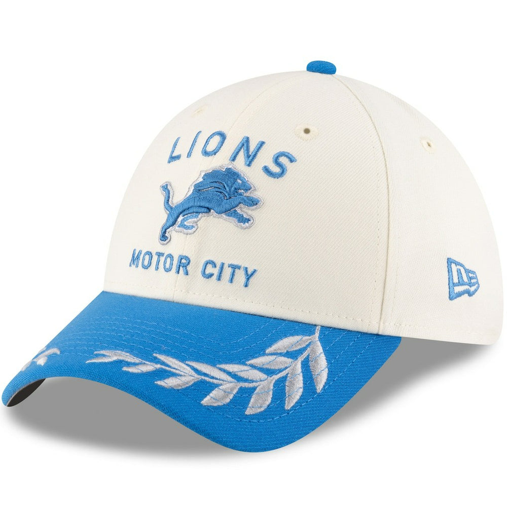 Detroit Lions New Era 2025 NFL Draft 39THIRTY Flex Hat - Cream/Blue outlet